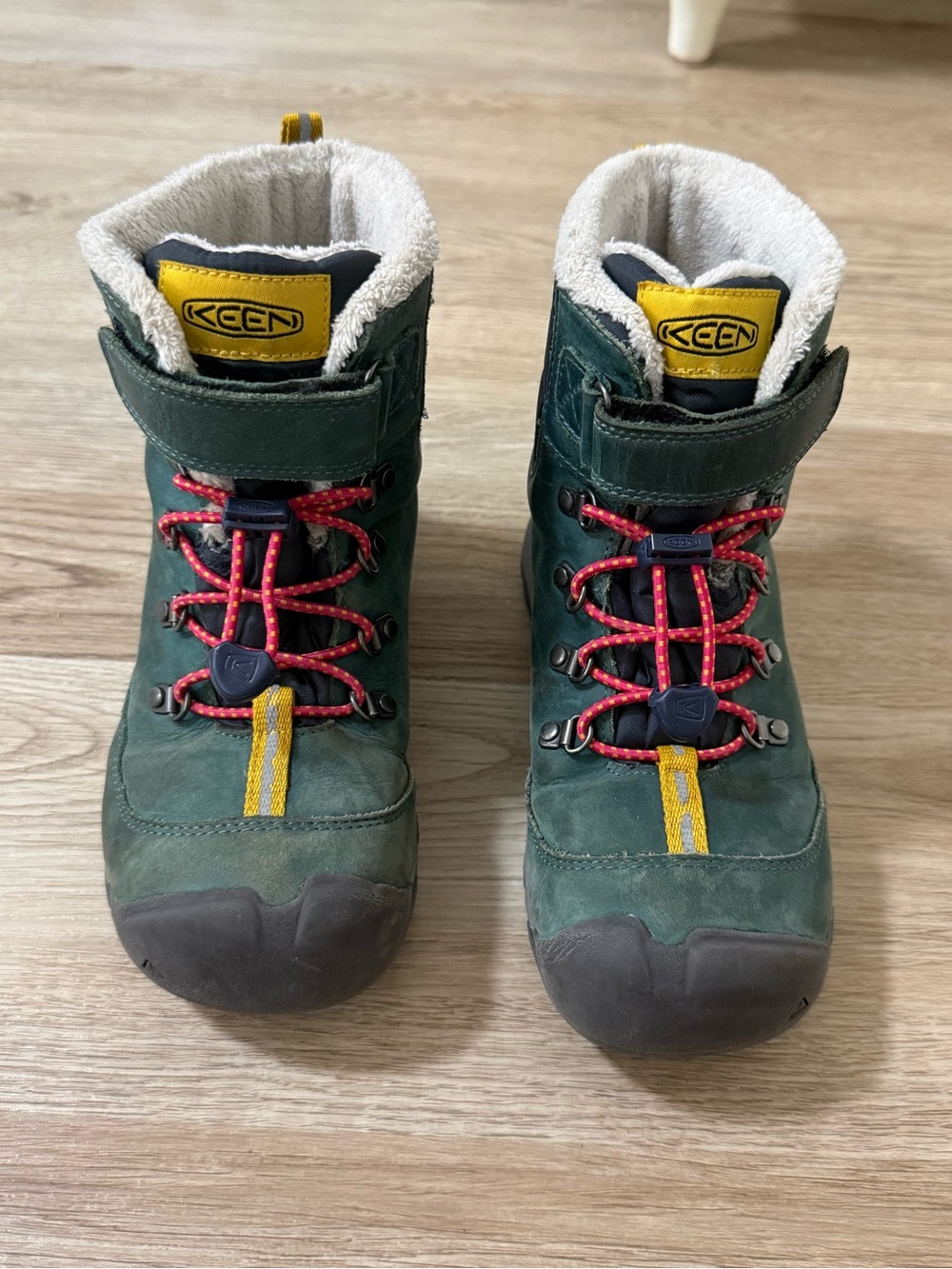 KEEN KIDS Kanibou Green Deep Lagoon Tall Waterproof Winter Snow Boots Sz 1